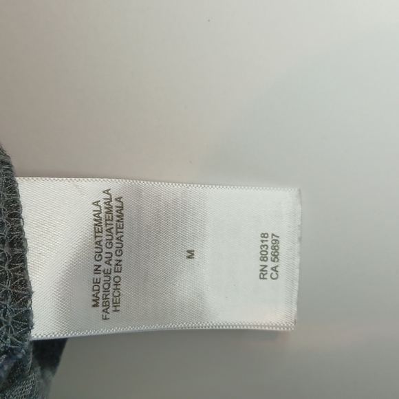 Lucky brand Venice burnout grey hooded long sleeve lightweight medium top - Picture 10 of 11